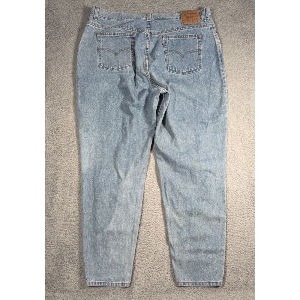 Vintage Levis 550 Relaxed Tapered Leg Denim Jeans Womens‎ 24 W M Blue Light Wash - Picture 5 of 11